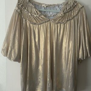 Entro Shimmering Gold Blouse